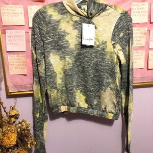 Brand NEW Buttery SOFT high neck comfy plush marble print sweater long sleeve